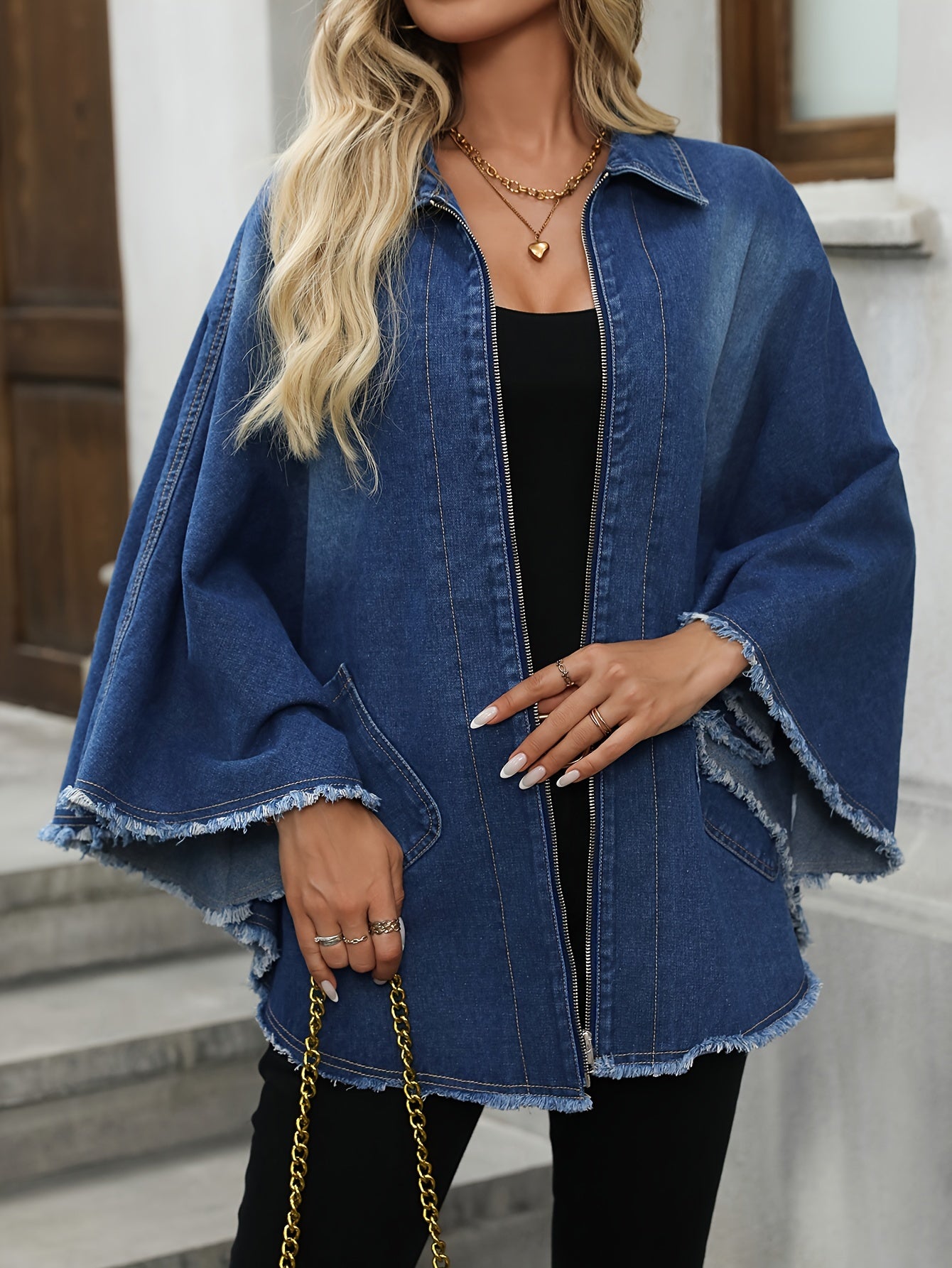 Oversized Denim Jacket - Stijlvolle elegante Jas