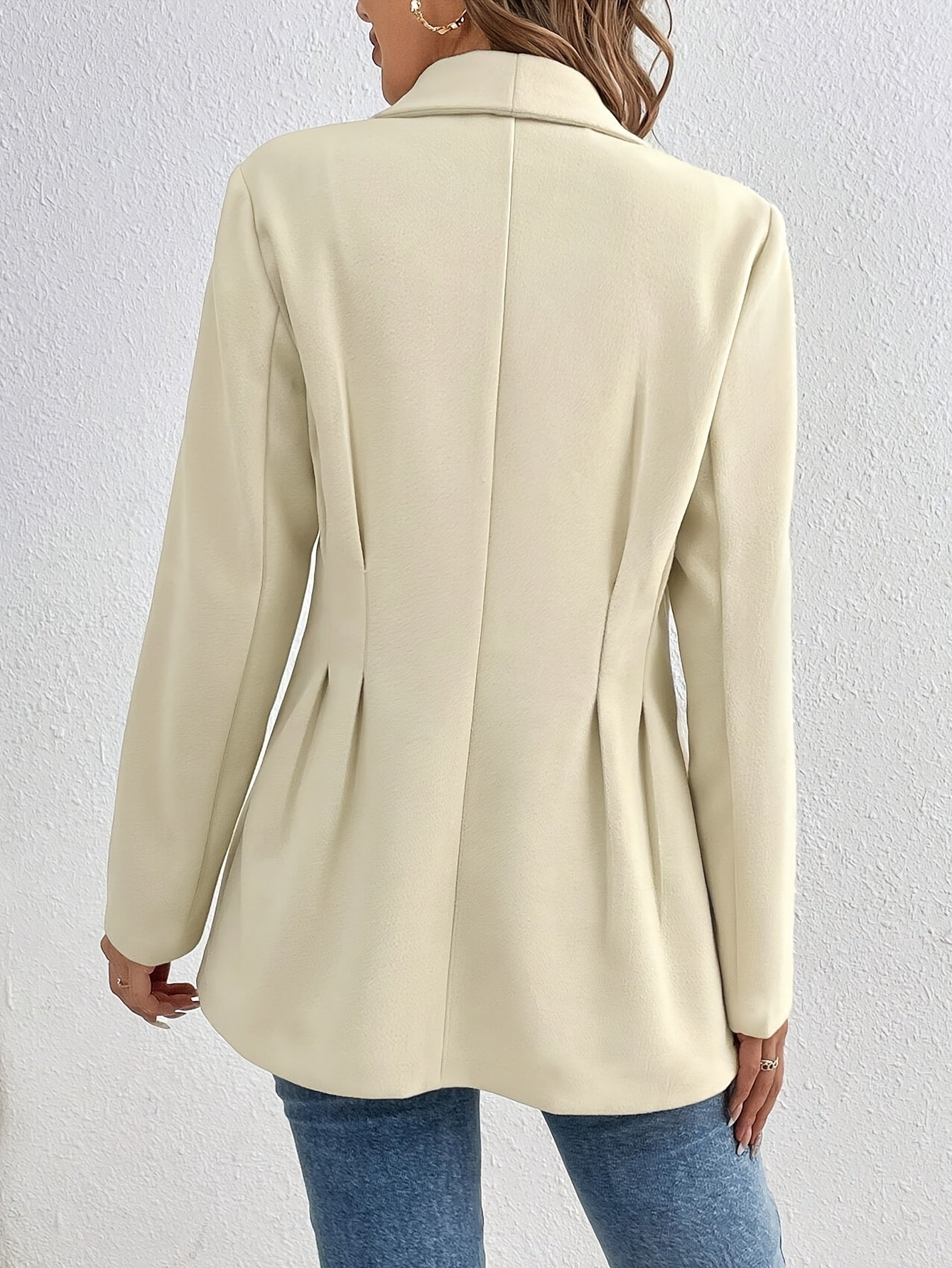 Stijlvolle Dames Jas Beige – Casual en Comfortabel met Zakken