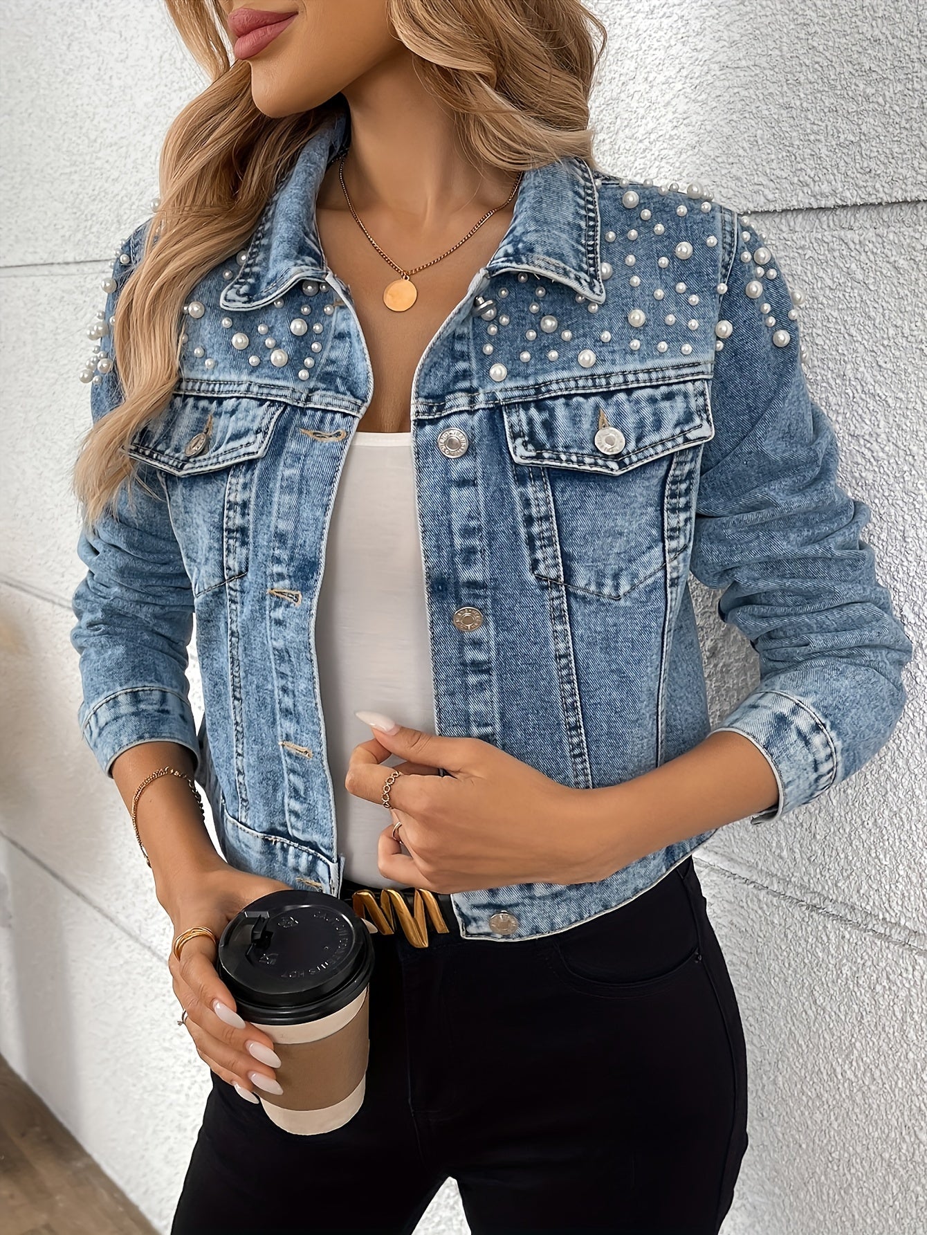 Glitter Denim jas  ✨ – Stijlvol & Trendy