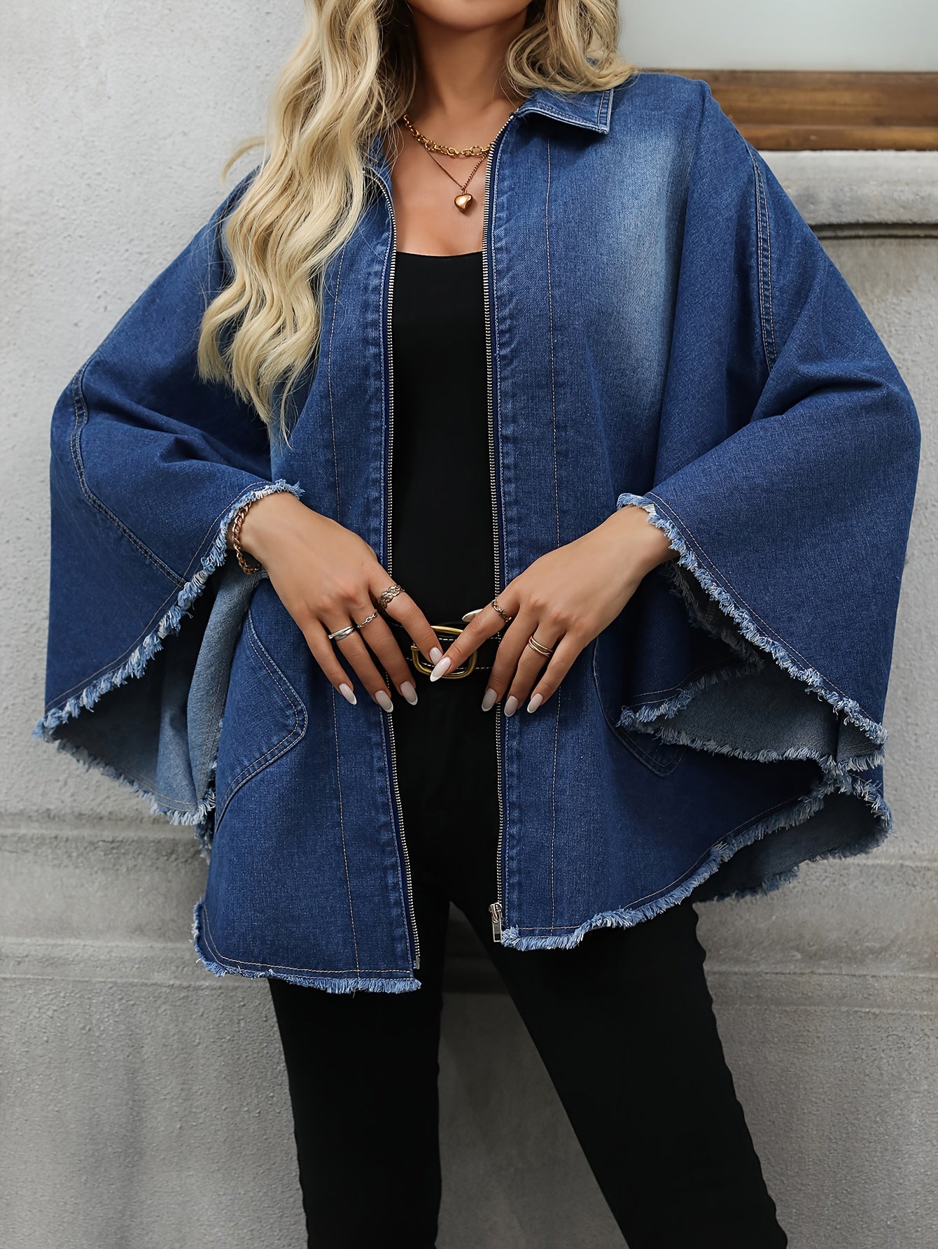 Oversized Denim Jacket - Stijlvolle elegante Jas