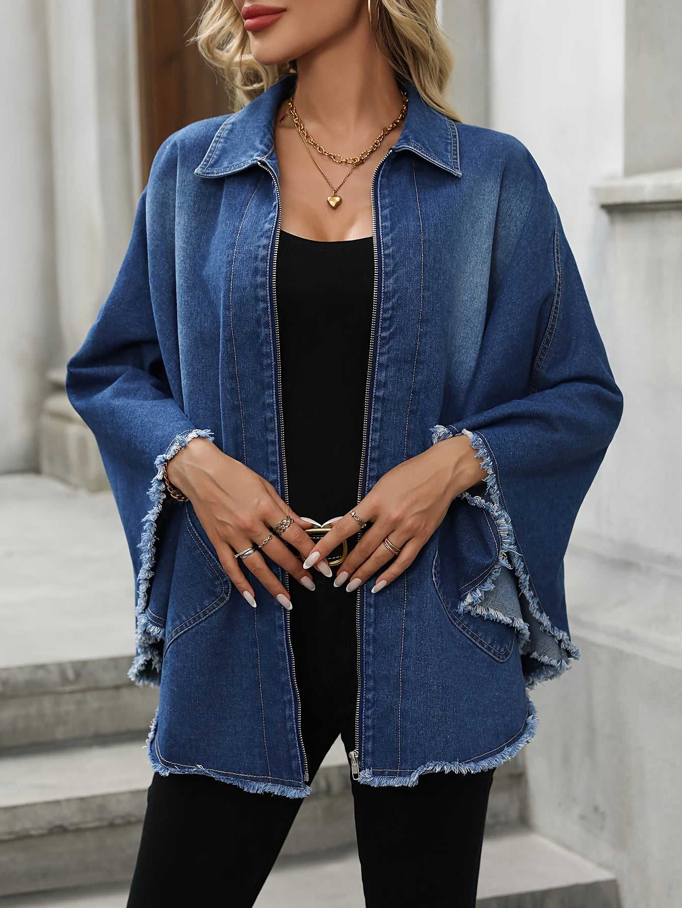 Oversized Denim Jacket - Stijlvolle elegante Jas